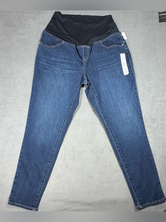 Isabel Maternity by Ingrid & Isabel Denim - Isabel by Ingrid + Isabel Maternity Blue Jeans with Black Stretch Waistband